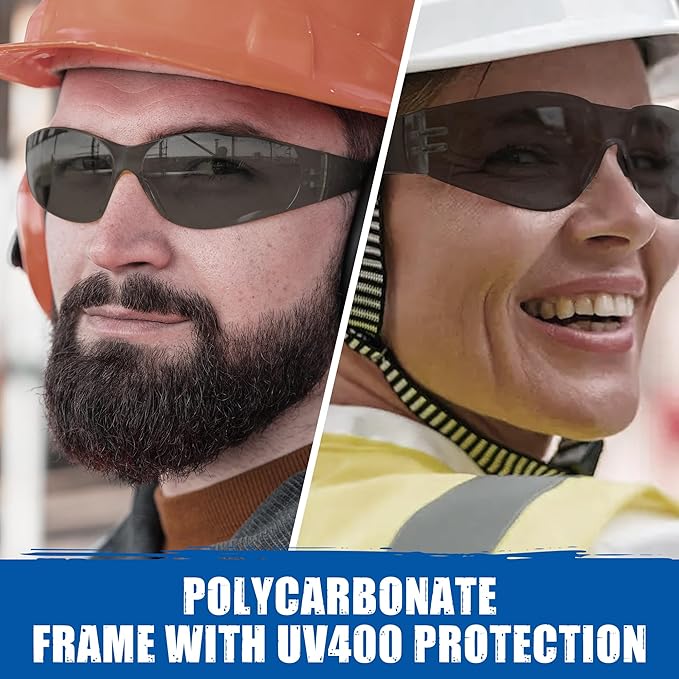 Work Safety Glasses For Men | Ansi Z87 Certified Safety Goggles For Shooting Range | Anti-Scratch Outdoor Glass