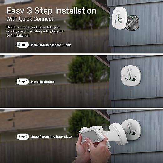 Feit Electric SEC3000/CAM/WIFI Outdoor LED Smart Security Camera with Motion Sensor, 2-Way Audio, 39-Watt Floodlight, Works with Alexa and Google Asst, Alarm, Hardwired, 128 GB Micro SD Card Storage
