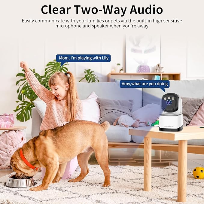 VSTARCAM 4MP Indoor Security Camera, Dual-Band WiFi (2.4GHz/5GHz),2.5K, 360° Pan-Tilt,Baby Monitor, Pet Camera,AI Human Detection, Person Tracking, Full-Color Night Vision, Two-Way Audio