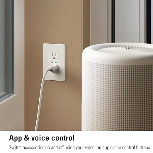 Eve Energy Outlet (Matter) 3-Pack – Smart Outlet & Power Meter, App & Voice Control, No Bridge, Thread, Works with Apple Home, Alexa, Google Home, SmartThings, 100% Privacy, Requires Thread Router