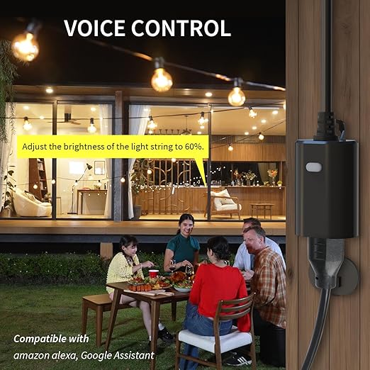 Minoston Z-Wave Plug 800 Outdoor Dimmer Zwave Dimmable Smart Plugs Outlet Switch, Z-Wave Hub Required, IP65 Weatherproof, Built-in Repeater, Work with SmartThings, Wink, Hubitat, Black (MP22ZD)