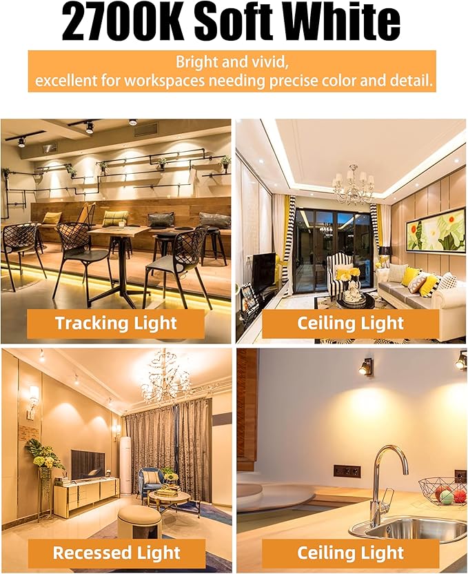 Lumiverse 36 Pack GU10 LED Bulb, Non-dimmable 4W (35W Equivalent) 100 Degree Flood Beam 2700K Soft White, Halogen Replacement for Kitchen, Living Room, Bedroom