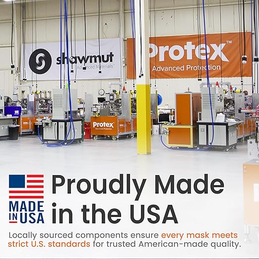 Shawmut Protex™ N95 Mask, Made in the USA NIOSH Approved, Particulate Respirators, Protective Face Mask for Dust, Construction, Medical, 1 Pack of 20 (Approval Number TC-84A-9295 / Model SR9520)