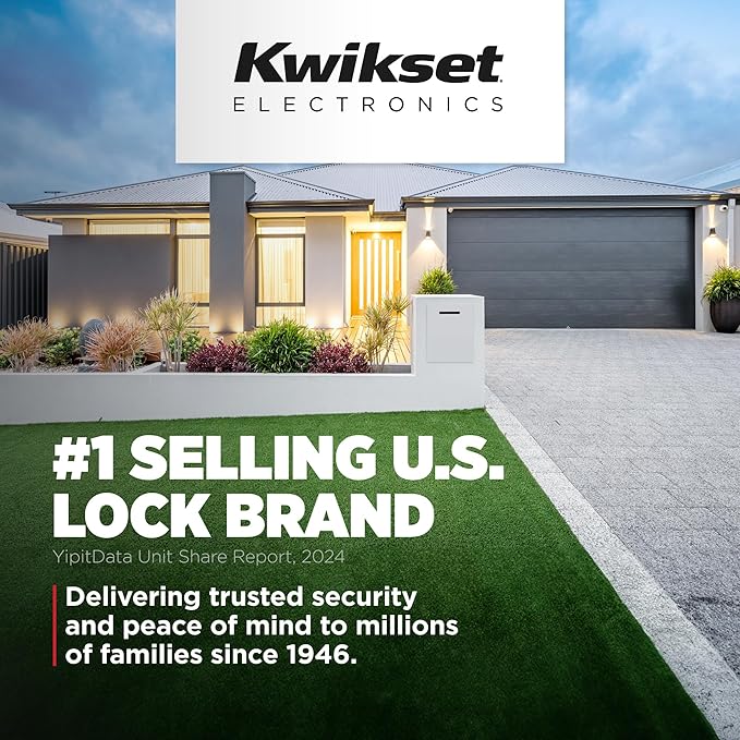 Kwikset HomeConnect 918 Contemporary Z-Wave Long Range Enabled Touch Screen Lock Works with Ring Alarm, Samgsung SmartThings Hub Required, Sold Seperatedly in Venetian Bronze