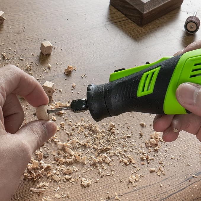 PHALANX 8V Cordless Rotary Tool Kit, 2.0 Ah Battery Rechargeable Rotary Tool with 73pcs Accessories, 5-Speed LED Light, Idea for Sanding, Carving, Polishing, Engraving, Wood Carving, Pet Grooming