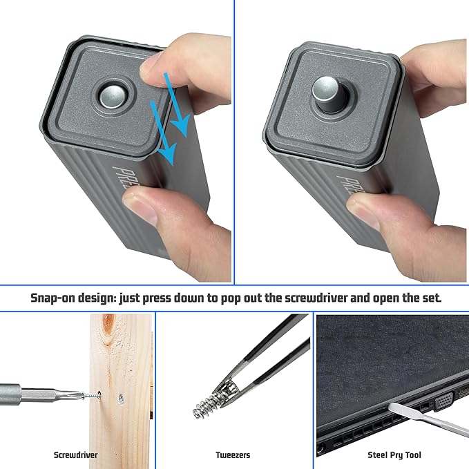 49 in 1 Electronics Precision Screwdriver Set, Professional Magnetic Repair Tool Kit with Stainless Steel Handle and 20 Bits for Computer, PC, iPhone, Laptop, Watch, Xbox, PS5, Ring Doorbell