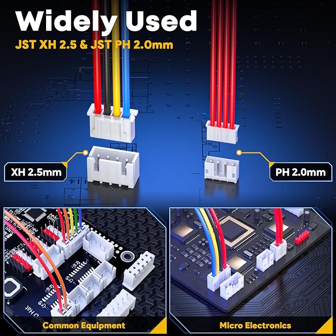 Crimp Tool Connector Kit, with 24 Types JST-PH 2.0mm + JST-XH 2.5mm Connectors Set, Ratcheting Wire Crimper, Crimping Pliers, Wire Crimp Tool 32-20 AWG for Dupont, KF2510, AMP EI-Serie, Molex