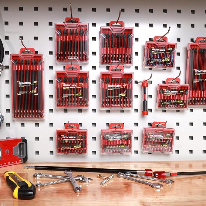 10 Pieces 2 In. T25 Impact Tough Magnetic Screwdriver Bit Set, #25 Torx Head Power Bits, S2 Alloy Steel Star Bits with Storage M-Box
