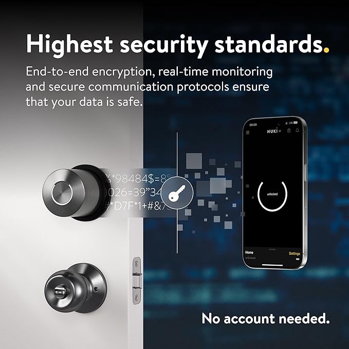 Nuki Smart Lock & Keypad 2, Keyless Door System with Auto-Lock, Fingerprint and Code Access, App Control, Easy Setup, Compatible with Alexa, Google, for Secure and Easy Home Entry