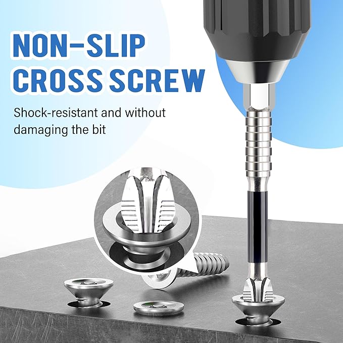 6PCS High Magnetic Screwdriver Drill Bit Set, 2025 New K5 Impact Resistant Non Slip Bit, Upgrade Strong Magnetic Durability Screwdriver Drill Bit Set, 25 50 65 70 90 150mm (1Set)