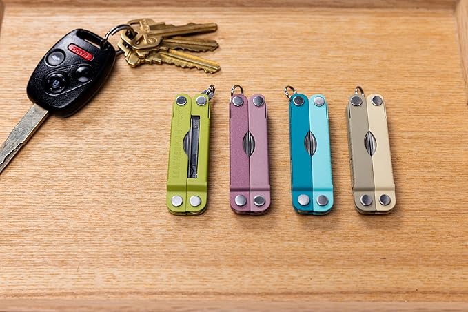 LEATHERMAN, Micra, Keychain Multi-tool with Grooming Tools, Mini Pocketknife for Everyday Carry (EDC), Hobbies & Outdoors, Built in the USA, Heathered Blush