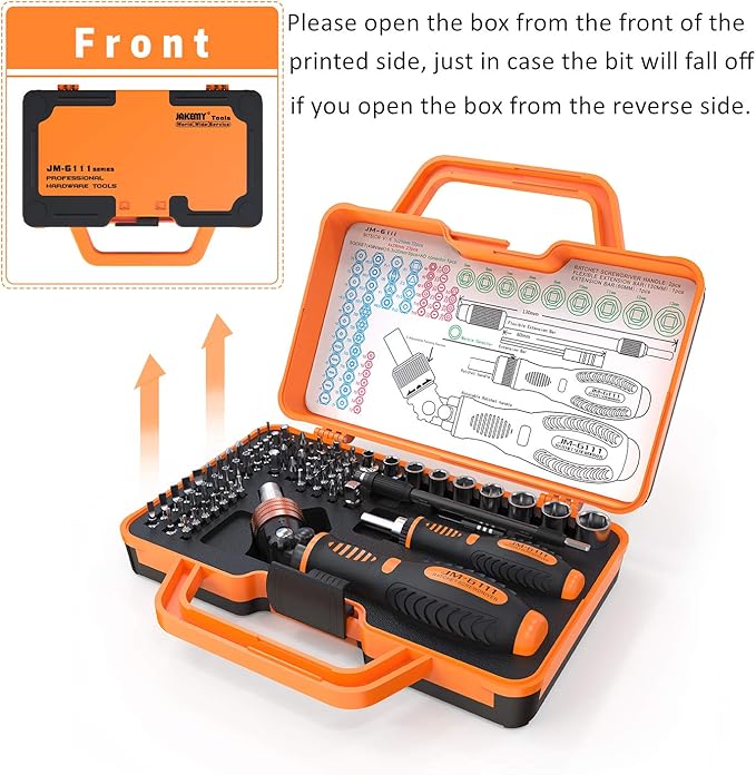 Precision Ratchet Screwdriver Set, JAKEMY 69 in 1 Household Screwdriver Home Repair Tool Kit, Disassemble Magnetic Rotating Ratchet Screwdriver Kit for Furniture/Car/Computer/Electronics Maintenance