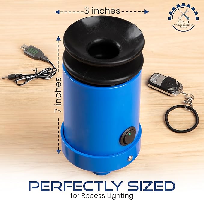 Light Bulb Changer for High Ceilings - Vacuum Operated High Ceiling Light Bulb Changer Tool, Remote-Controlled Bulb Changing Kit (Pole not Included)