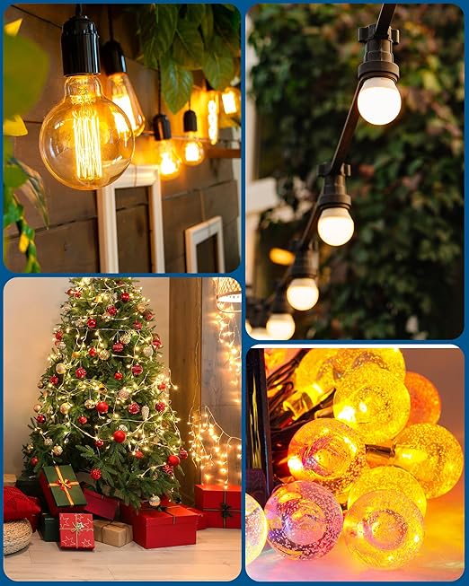 DEWENWILS Outdoor Dimmer for String Lights, Remote Control Plug, 100FT Range, Waterproof Plug in Dimmer for Dimmable LED/Tungsten Bulbs, FCC Listed