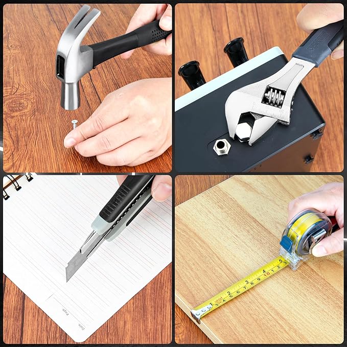 Cordless Drill Tool Set, 18V Brushless Compact Power Drill Kit with 2 Battery, 120 PCS Household Tool Kit with Driver Taladro, Men Electric Taladros Inalámbricos for Daily Home Repair