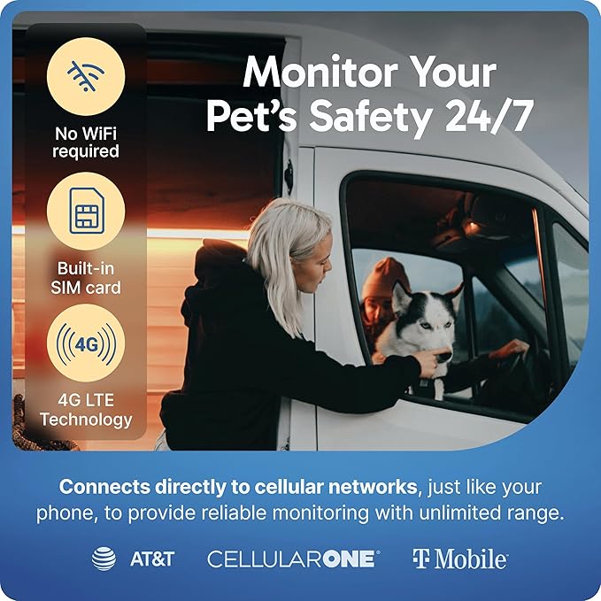 Necto Cellular Temperature Monitor- RV Pet Safety Temp Monitoring System. Remote Power Outage & Humidity Sensor with App Alerts for Car, Camper, Home & Server Room. (2 Year Subscription Included)