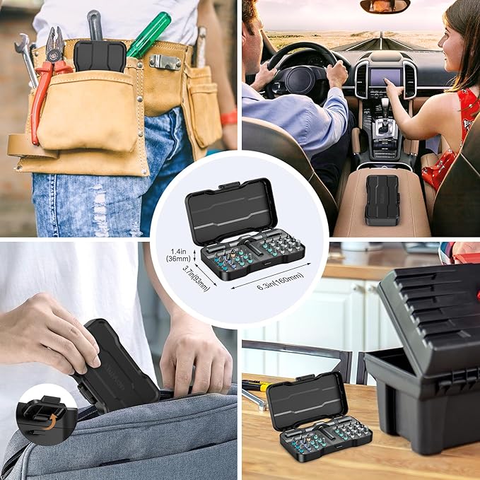 24 in 1 Magnetic Screwdriver Set, DIY Ratchet Screwdriver Set, Multi Bit Magnetic Drive Set with Detachable Ratchet Handle, Portable Precision Repair Tool Kit for Furniture Computer Bicycle