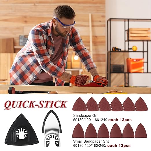 【2025 Upgraded】 162-Piece Oscillating Tool Kit | 9-in-1 Cutting & Sanding System | Fits DeWalt/Milwaukee/Makita