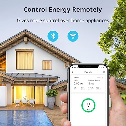 ใ2025 Newใ SwitchBot Smart Plug Mini 15A(4 Pack), Energy Monitor, Smart Home WiFi(2.4GHz) & Bluetooth Outlet, Compatible with Alexa & Google Home, APP Remote Control & Timer Function, No Hub Required