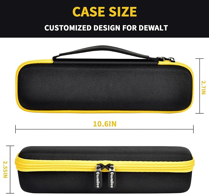Electric Screwdriver Set Case for DEWALT Cordless Screwdriver (DWHT66719) and Screwdriving Bits, Tools Organizer for Driver Drill Bits, with Internal Pockets and Carry Handle (Box Only) (Black)
