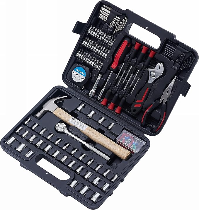 149 Piece Home Tool Kit for Home, Apartment, Office, Mechanic, Men, Car, Automotive, Hand Tool Kit and as A Gift