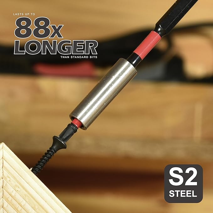 Anti-Slip Hex PH1/PH2/PH3 Insert Driver Bits 20 Pack 2 in. Impact Tough Magnetic Screwdriver Bits Set, 1/4 Inch Hex Shank Phillips Cross Screwdriver Bits Set