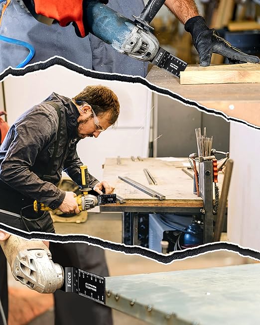 FORCA Multi Tool Blades Kits, 105pcs Universal Oscillating Tools Saw Blades for Wood, Fine Tooth Multitool Blades, Durable High Carbon Steel