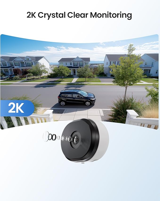 ZOSI C680 2K Window Security Camera with Full Color Night Vision, 3MP Indoor Plug-in WiFi Camera for Home Security, AI Human Vehicle Detection, 2.4/5GHz, Cloud/Memory Card Storage, Easy Install