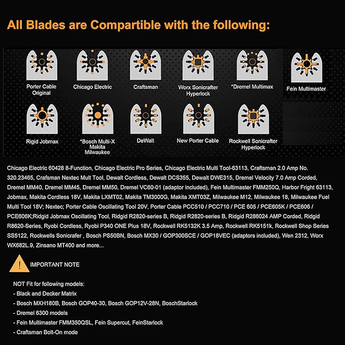 6Pcs Diamond Oscillating Tool Blades, Multi Tool Mortar Cutting Saw Blades Precise for Grout Removal and Soft Tile Cut