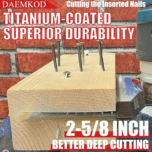 100 Pack Oscillating Saw Blade Kit, Professional Multitool Blades for Soft Metal Nails and Hard Wood Plastic, Multi Tool Blades Kits for Oscillating Tool Accessories, 6 Types Saw Blades