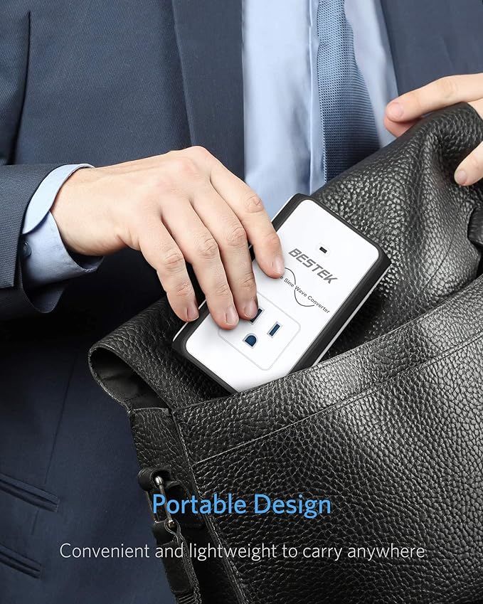 BESTEK Voltage Converter 220v to 110v, Travel Adapter Converter, Step Down, Travel Adapter Converter Combo 4.2A Dual Smart USB UK/AU/US/EU Worldwide Plug (Black&White)