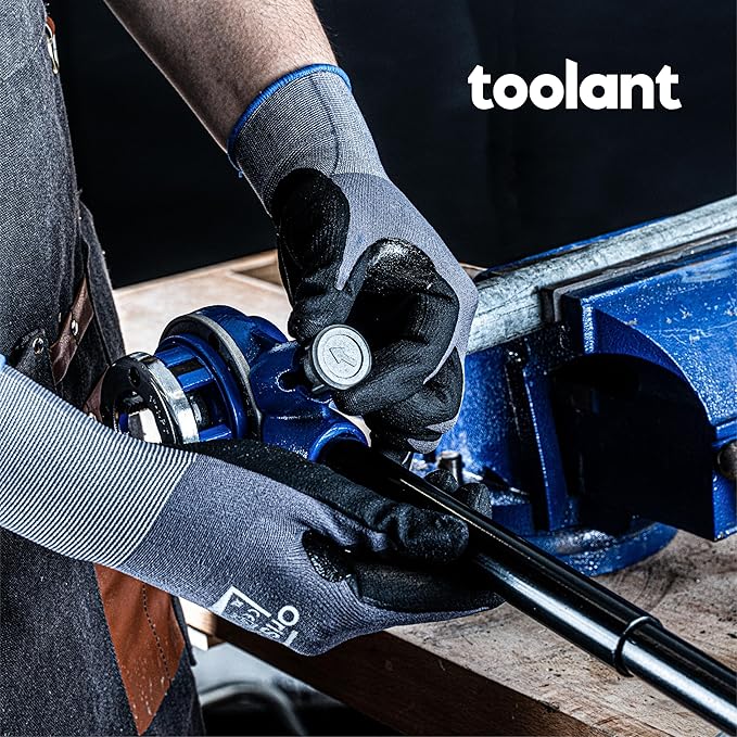 toolant Ratchet Pipe Threader Kit, NPT 1/4" - 1-1/4" Manual Ratcheting Pipe Threader, Portable Pipe Threading Tool Set with 6PCS NPT Dies, Storage Case for Galvanized Aluminum Iron Copper Pipes