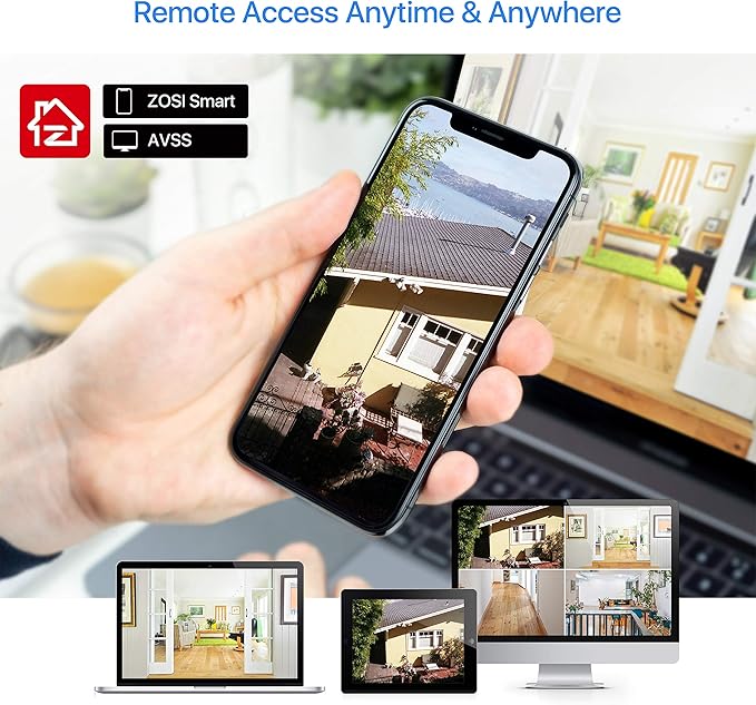 ZOSI H.265+ 1080p 16 Channel Security Camera System with AI Human Vehicle Detect, Hybrid 4in1 DVR, 8 x 1080p CCTV Bullet Cameras Outdoor, 120ft Night Vision and 105°Wide Angle, Remote Access, 4TB HDD