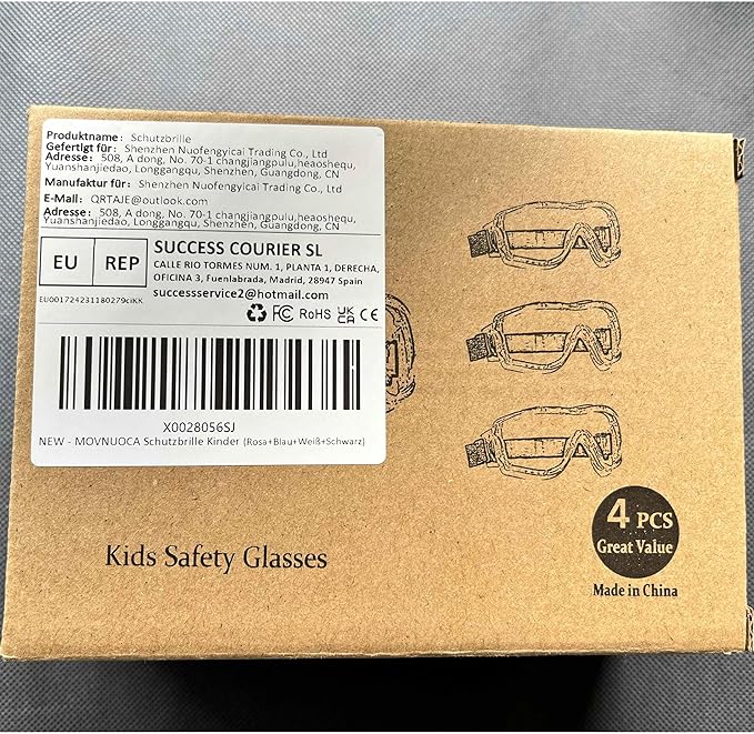 Kids Safety Goggles, Toddler Safety Glasses With UV Anti-Fog,Clear Lens Glasses Cleaning Cloth Included