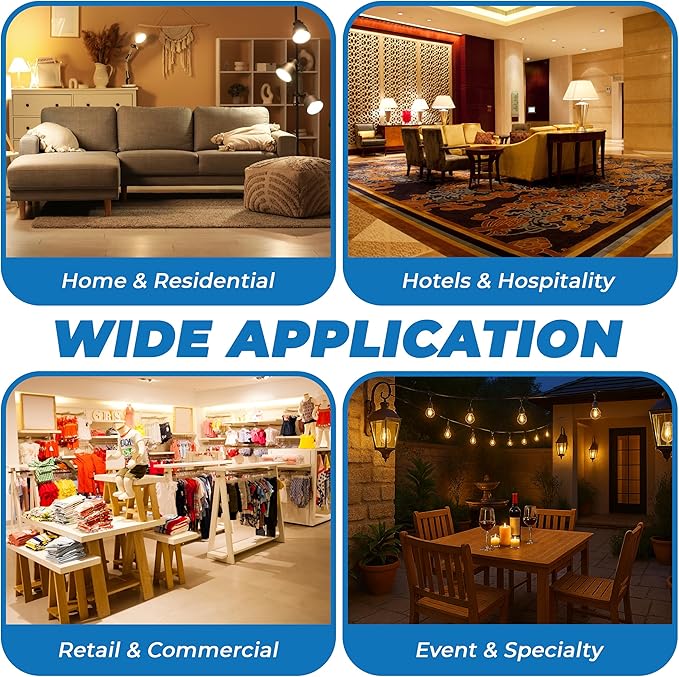 OHLECTRIC A19 LED Light Bulb (2-Pack) 8 Watt (60W Equivalent) E26 Medium Base, Dimmable, 800 Lumens, 2700K, Soft White, 120 Volt, Clear Light Bulbs, Long Life 15,000 Hours, Flicker-Free Bulbs LED