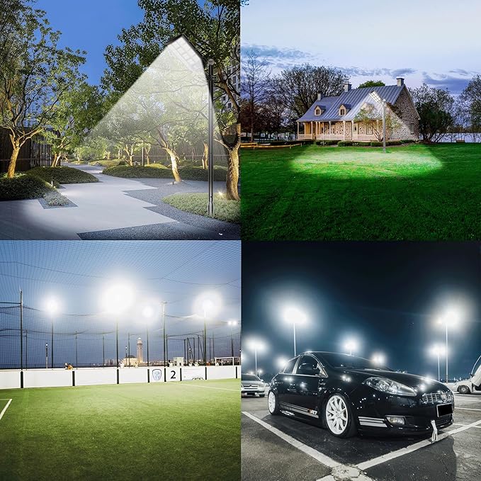 8-Pack Solar Street Light - 8000W Solar Parking Lot Light 360000LM Dusk to Dawn Street Lights Solar Powered, IP67 Waterproof Solar Wide Angle Lamp with Motion Sensor for Yard, Road