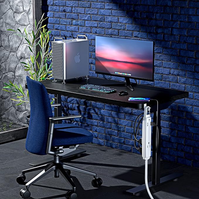 360° Rotating Flat Plug Extension Cord with USB Ports and a Removable Hook White Extension Cord 3 ft (16 Gauge) UL Certified