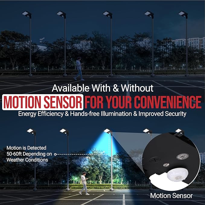 RuggedGrade 150 Watt - NextGen IV Series LED Parking Lot Light with Photocell - 22,500 Lumen - Color Selectable 30K/40K/50K - Arm Mount - Black