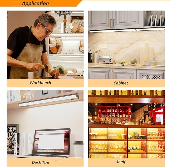 Smart Under Cabinet Lighting Hardwired Plug-in, Alexa & Google Compatible, Dimmable LED Under Cabinet Lights for Kitchen,18 Inch Under Counter Lights with App, Remote, 2700K-6500K Adjustable CCT