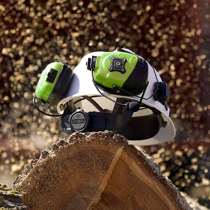 ISOtunes LINK Bluetooth Helmet Mount Earmuffs: Ultra Durable OSHA Compliant Bluetooth Hearing Protection Headphones for Work