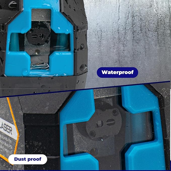 Laser Level, 100 feet Self Leveling Laser Level, Green Cross Line 360°,Laser Measuring Tool,4 Brightness Adjustment, Picture Hanging Manual Self Leveling, IP54 Waterproof Battery Carrying Bag Included