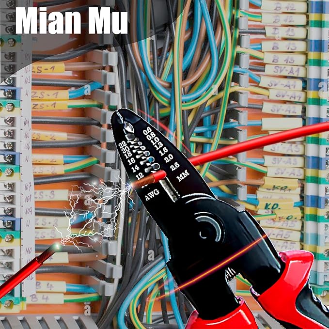 5 In 1 Tools Multifunctional Interchangeable Plier Set Wire Stripper Crimping Tool Cable Cutter Electrician Scissors, and Linesman Pliers All In One Kit with Storage Case