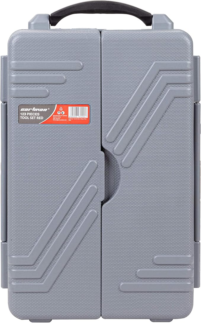 CARTMAN 123 Piece Socket Wrench Set Auto Repair Tool Set Toolbox Storage Case General Household Tool Kit Perfect for Homeowner Diyer Handyman