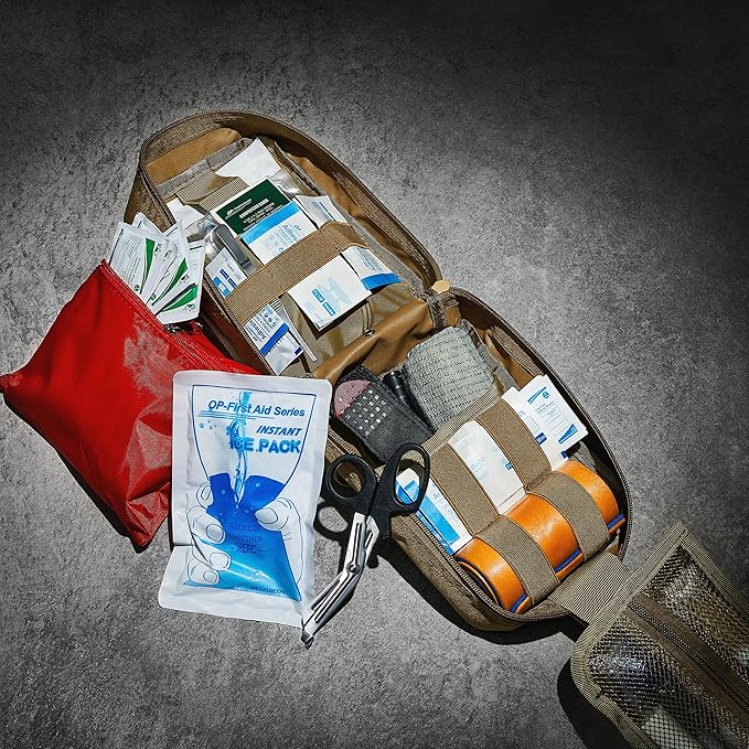 CareTac IFAK Trauma & First Aid Kit with CAT Gen 7 Tourniquet – Military-Grade Tactical Medical Kit Includes Israeli Bandage, Chest Seal, Splint & CPR Mask for Bleed Control, Gunshot Wounds & More