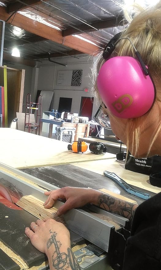 DECIBEL DEFENSE Professional Safety Ear Muffs 37dB NRR - The HIGHEST Rated & MOST COMFORTABLE Ear Protection For Shooting & Industrial Use - THE BEST HEARING PROTECTION GUARANTEED! (PINK)