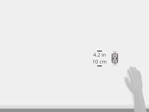 Leviton T5632-G Type-A USB in-Wall Charger with 15A Tamper-Resistant Outlet, USB Charger for Smartphones, Gray