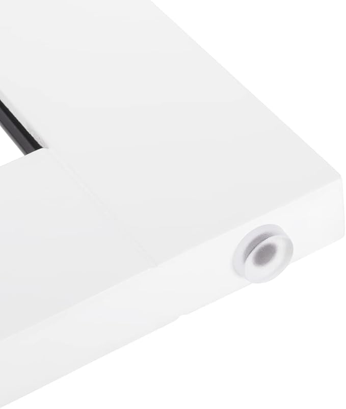 PAWLAND Free Standing Dog Gates for The House Stairs Doorways Indoor Foldable Wooden Small White Puppy Pet Gate Step Over Fence 60" W 24" H 3 Panels