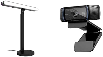 Logitech G Litra Beam LX Premium Dual-Sided RGB LED Streaming Key Light + C920X Pro Webcam Bundle