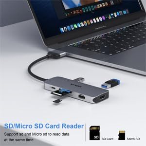 Docking Station for MacBook Pro Air, Mac Docking Station Dual Monitor, MacBook Pro/Air Dock with Dual HDMI(4K @60Hz), 3 USB3.0,SD TF Card Reader and 100W PD MacBook USB C Hub