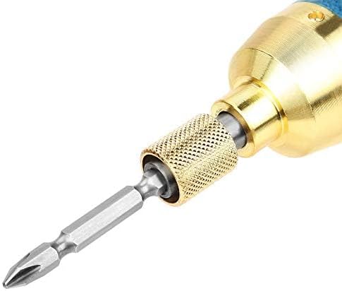 Handhold Screw Gun Air Straight Pneumatic Screwdriver with Screw Bit 5H 9000rpm(Screwdriver bit Random Color)